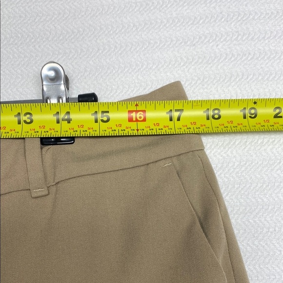 Ann Taylor Pants Trousers Flare Flat Front Midrise Beige Tan Size 10 - Picture 7 of 8